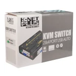 کی وی ام سوئیچ 4 پورت VGA کی نت پلاس KP-U624