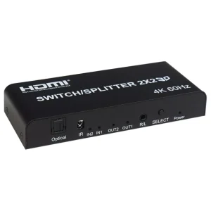 سوییچ اسپلیتر 2 در 2 HDMI کی نت K-SS22