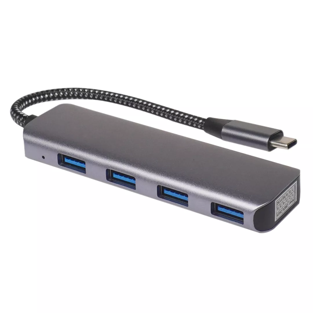 Knet USB 3.2 CM HUB AF 4Port HC320 Cable 0.15m--- هاب 4 پورت Type C کی نت K-HC320 - Image 1