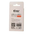 شارژر موبایل و تبلت 25 وات کی نت K-F22