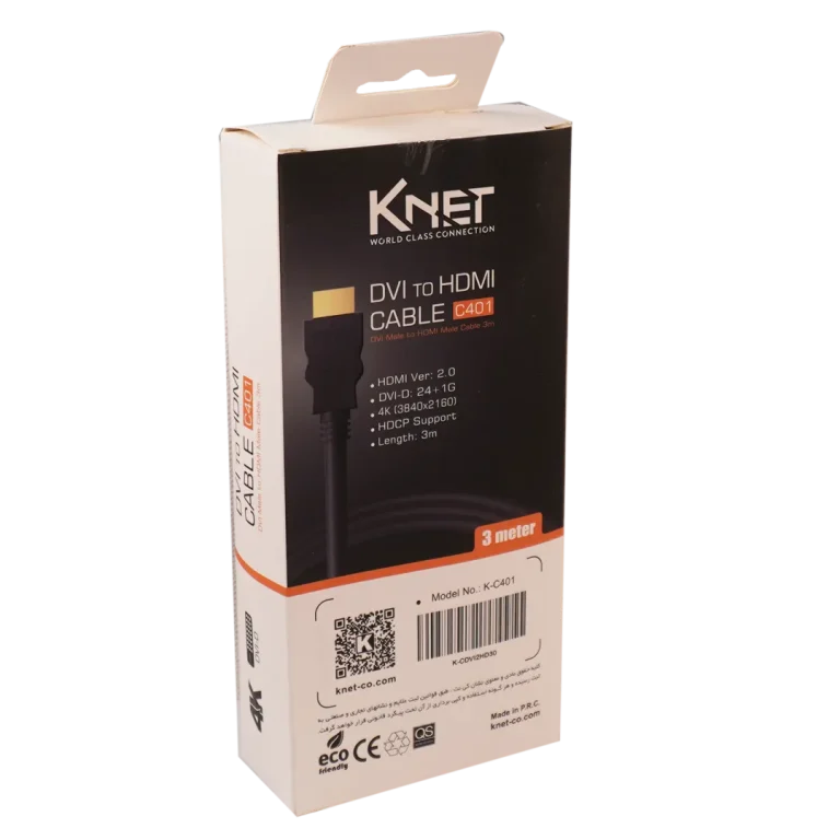 مبدل DVI به HDMI کی نت 3 متری K-C401