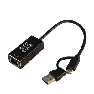 Knet-Plus-USB3.0-CM-AM-to-Rj45-2.5G-LA25-Cable-0.15m