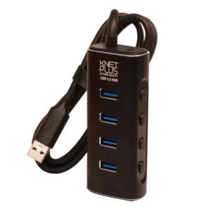 Knet-Plus-USB3.1-AM-HUB-4Port-HA34-with-on-off-Cable-1m