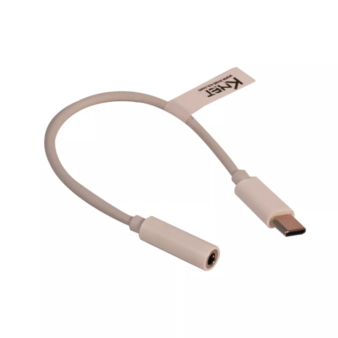 تبدیل Type C به جک 3.5 میلی متر کی نت Knet K-C601 تبدیل Type C به جک 3.5 میلی متر کی نت Knet K-C601
