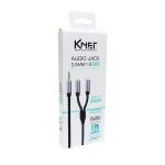 کابل 2 به 1 صدا و میکروفون کی نت K-C131