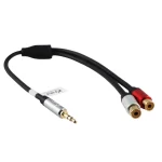 کابل 1 به 2 صدا کی نت K-C135 جک 3.5 به RCA ماده