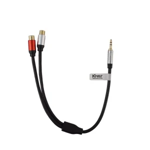 کابل 1 به 2 صدا کی نت K-C135 جک 3.5 به RCA ماده