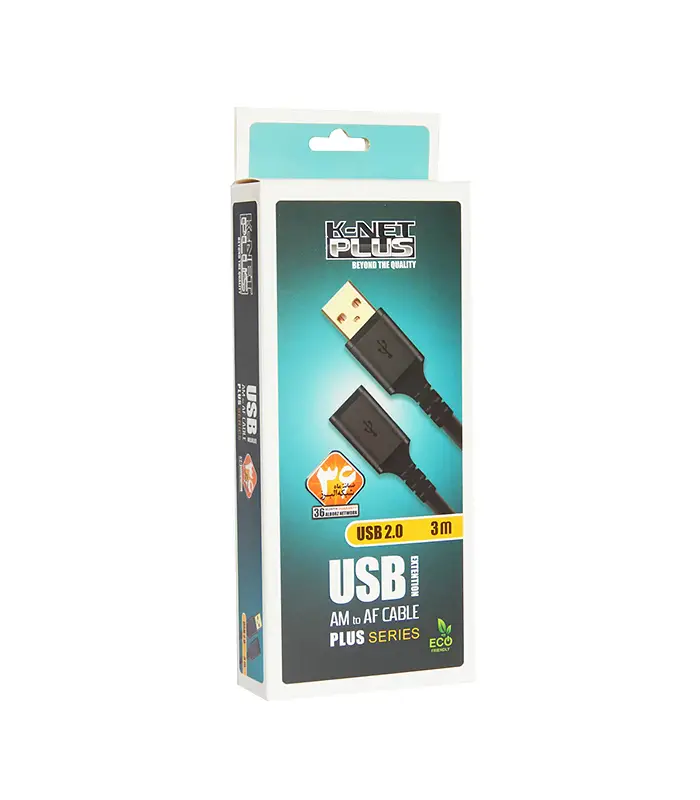 کابل افزایش طول ۳٫۰ USB کی نت پلاس ۳ متری KP-CUE3030