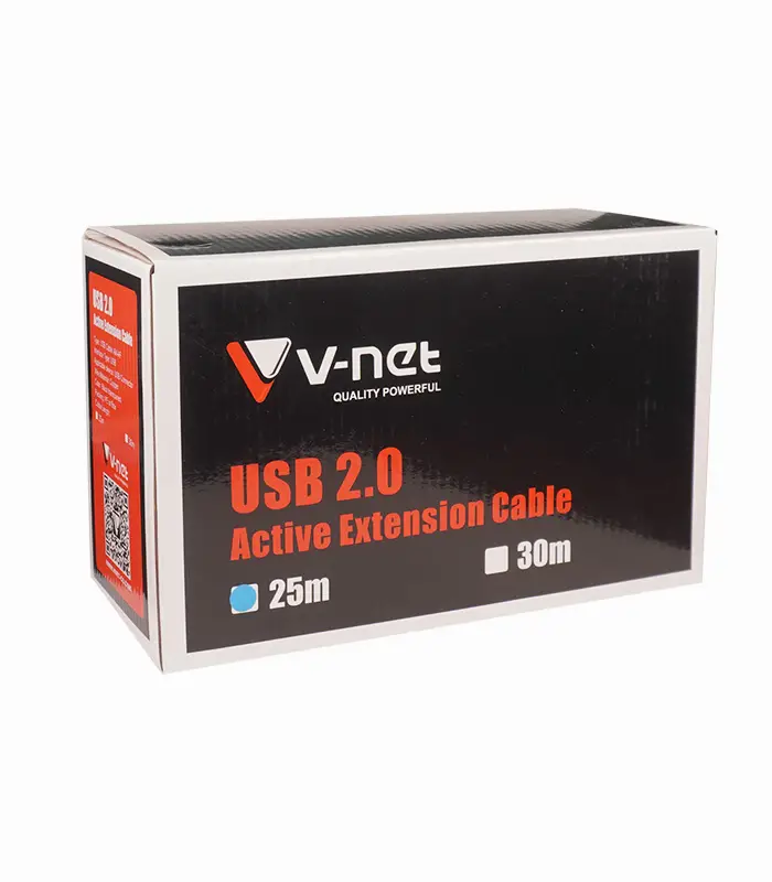 کابل افزایش طول USB وی نت ۲۵ متری V-CUE20250