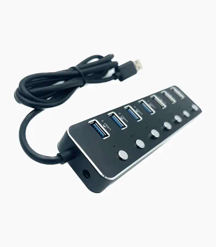 هاب ۷ پورت USB 3.0 کلید دار کی نت K-HUAMH107