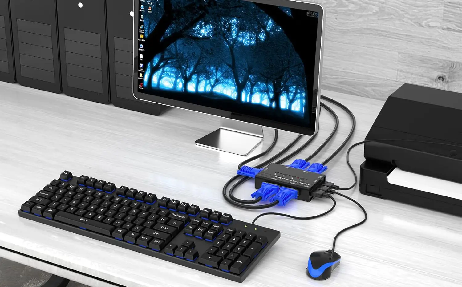 آموزش استفاده از مانیتور سوئیچ VGA